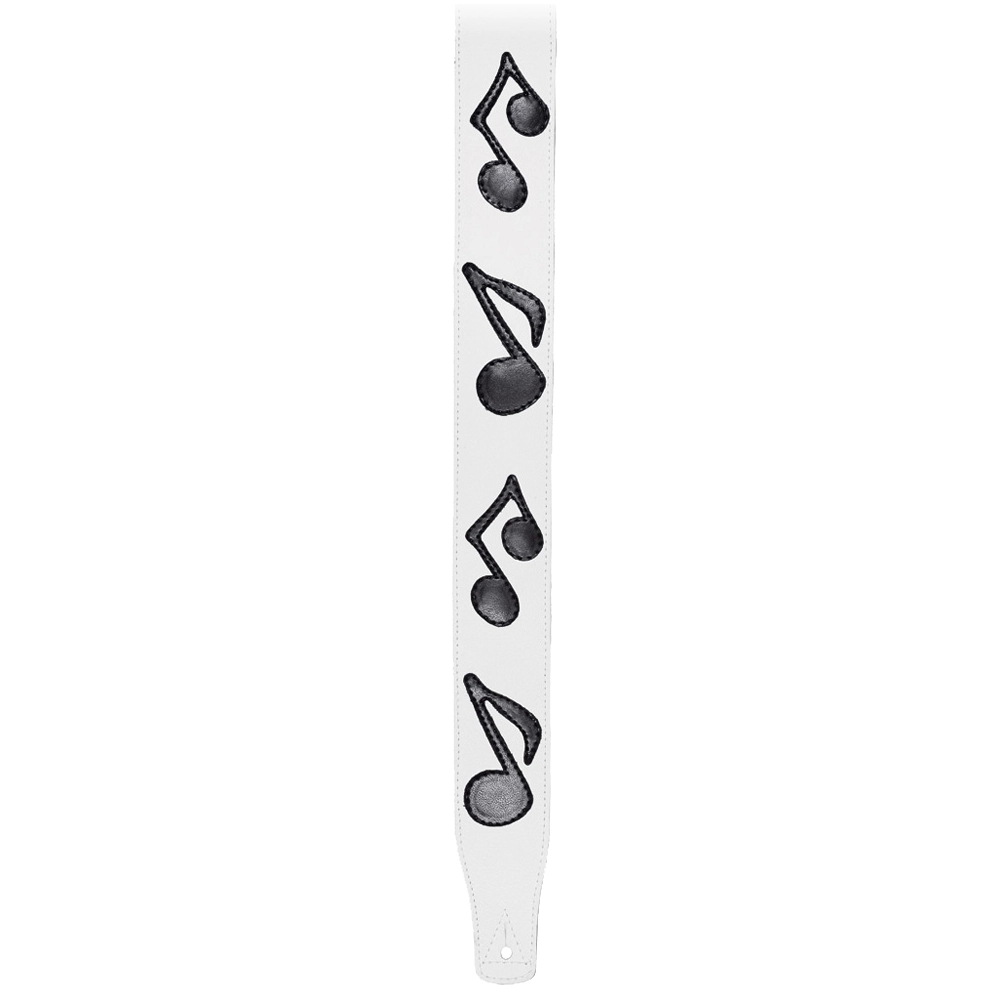 Imagem do produto Correia Basso SRV Notas Musicais Couro Sintético Branca