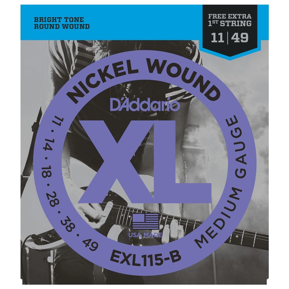 Imagem do produto Encordoamento Para Guitarra Daddario 011 EXL115-B C/ Mi Extra