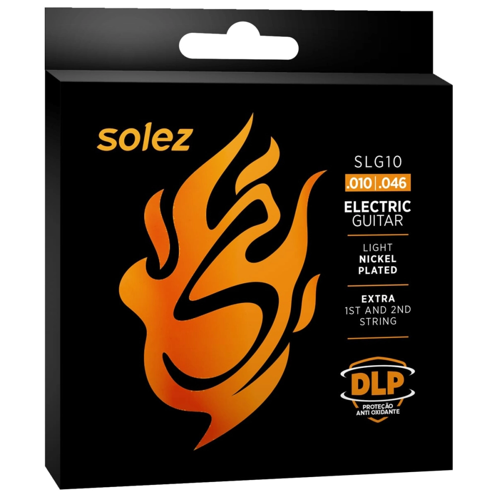 Imagem do produto Encordoamento Para Guitarra Solez 010 SLG10 Com 2 Cordas Extras