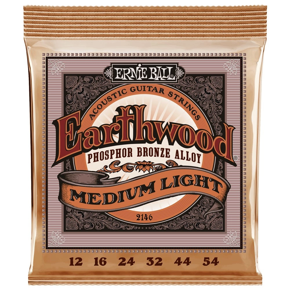 Imagem do produto Encordoamento Para Violão Aço Ernie Ball 012 Earthwood Phosphor Bronze 2146