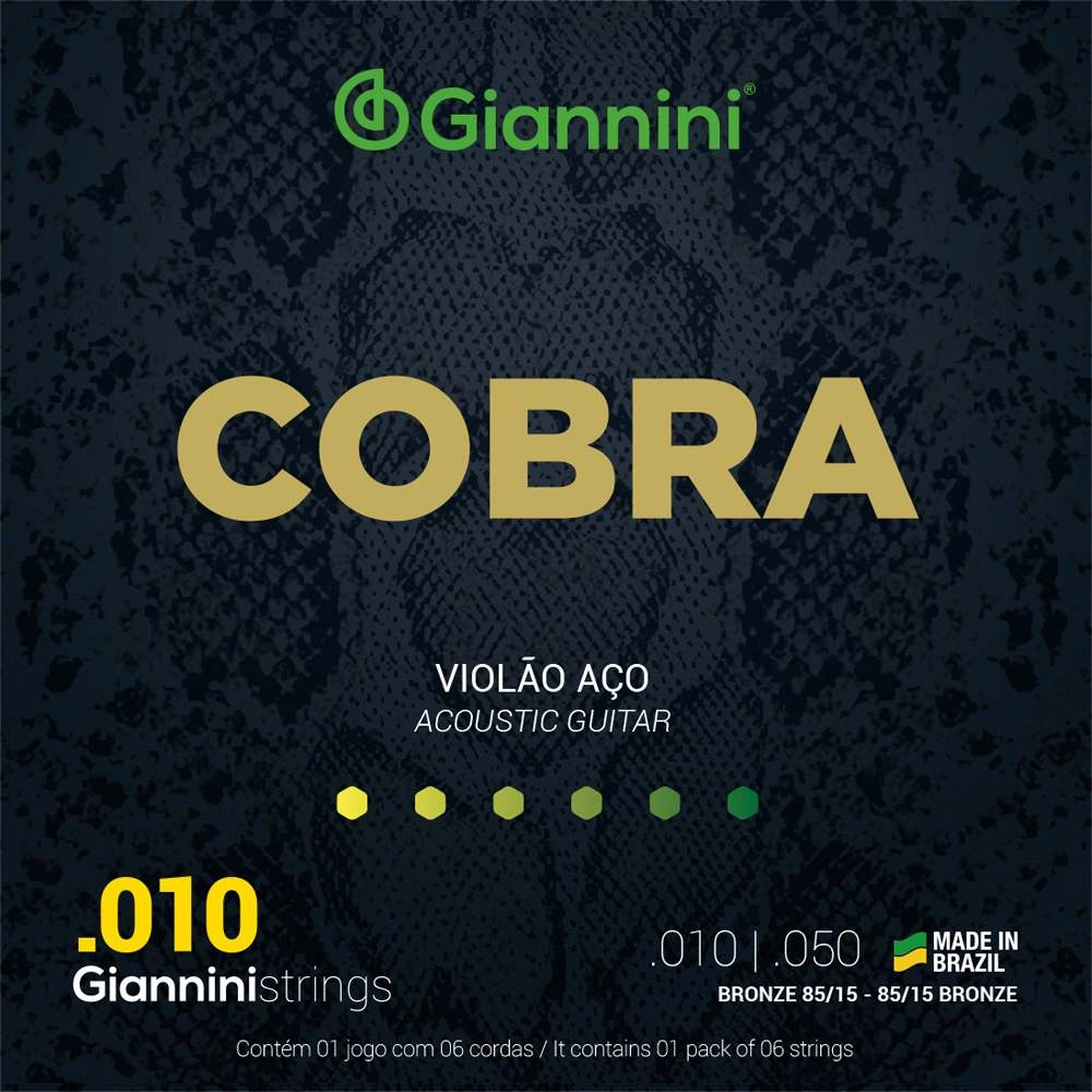Imagem do produto Encordoamento Para Violão Aço Giannini 010 Bronze 85/15 GEEFLE