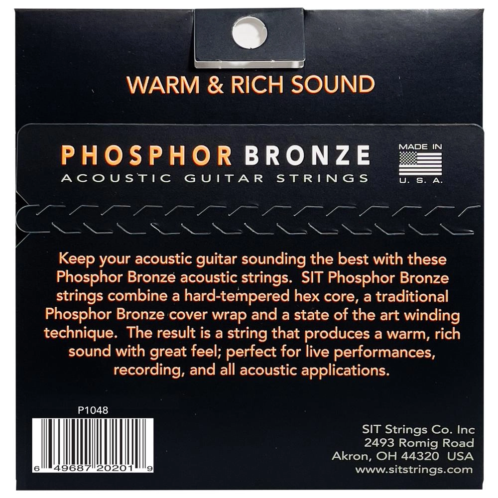 Imagem do produto Encordoamento Para Violão Aço SIT 010 Phosphor Bronze Extra Light P1048