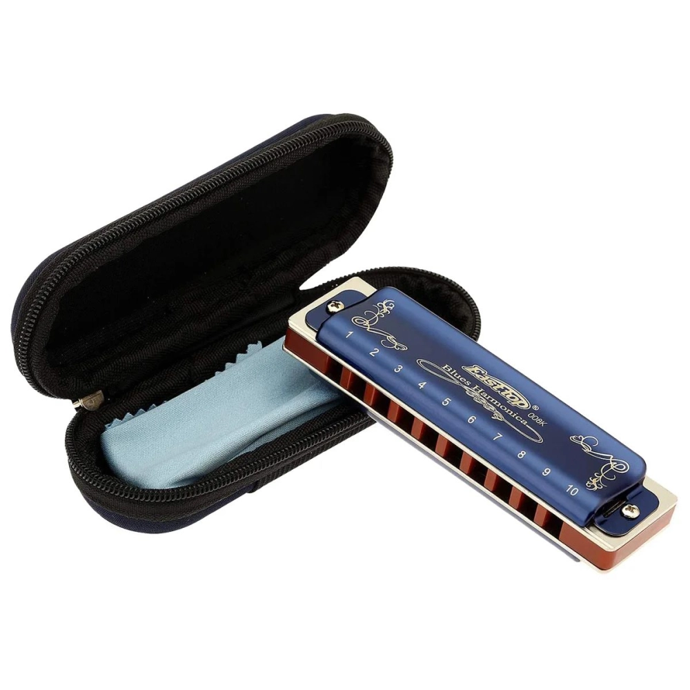 Imagem do produto Gaita Easttop Diatônica T008K Azul C Dó Com Case
