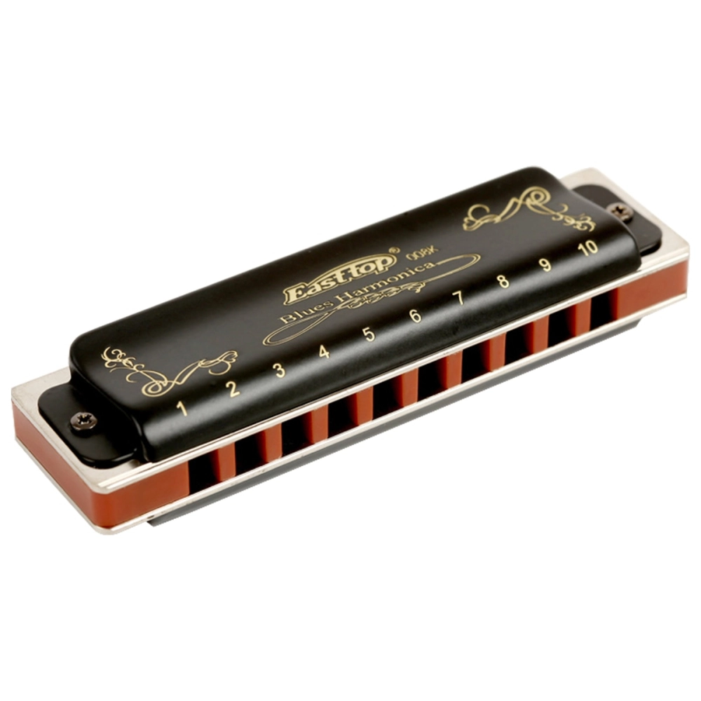 Imagem do produto Gaita Easttop Diatônica T008K Preta F Fá Com Case