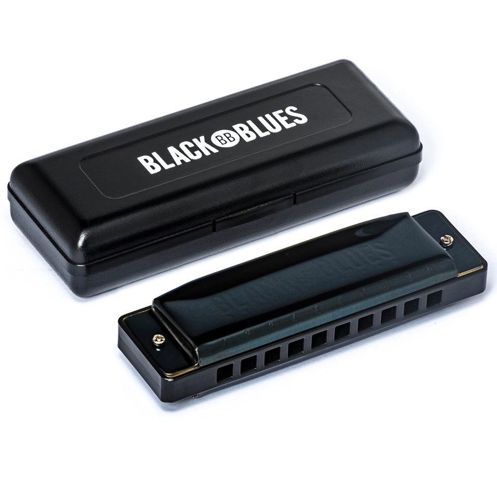 Imagem do produto Gaita Hering Diatônica Black Blues B Si 6020B Com Case