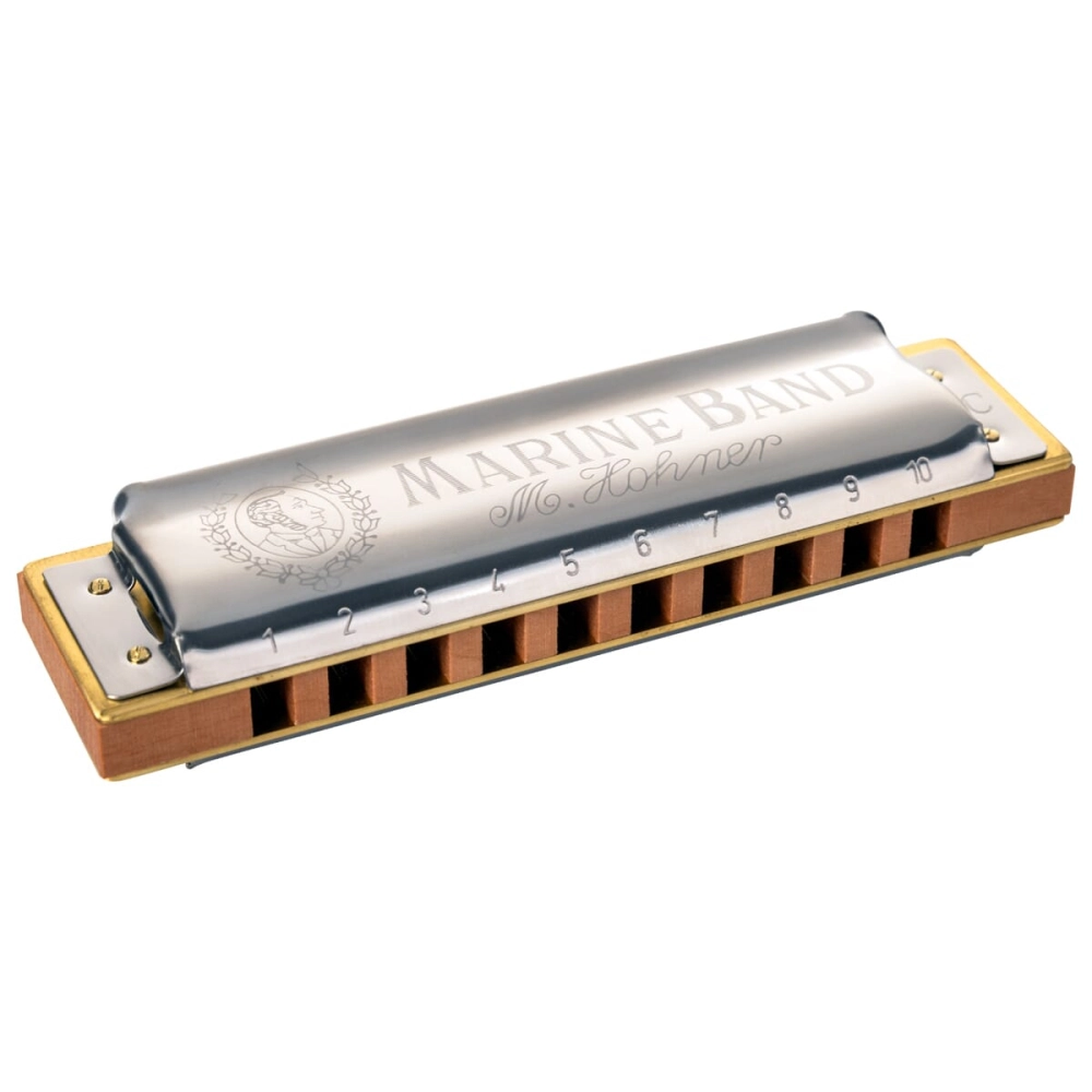 Imagem do produto Gaita Hohner Diatônica Marine Band Bb Si Bemol 1896/20 Com Case