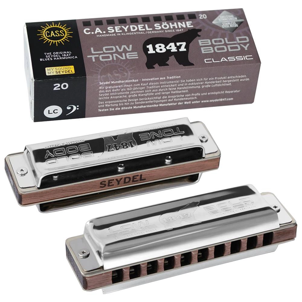 Imagem do produto Gaita Seydel Diatônica 1847 Classic CL Dó Low 16201CL Com Case